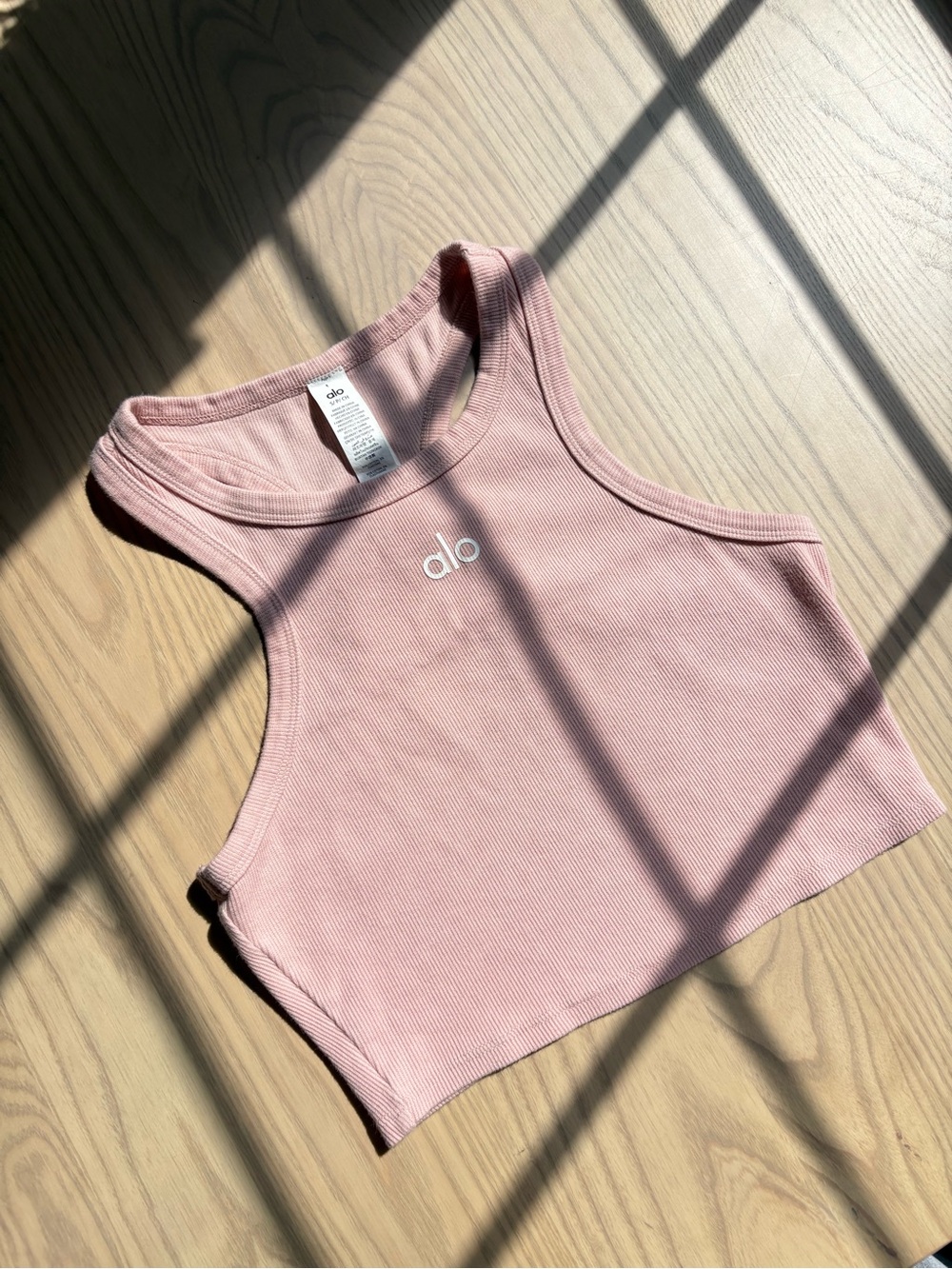 ALO pink aspire tank top